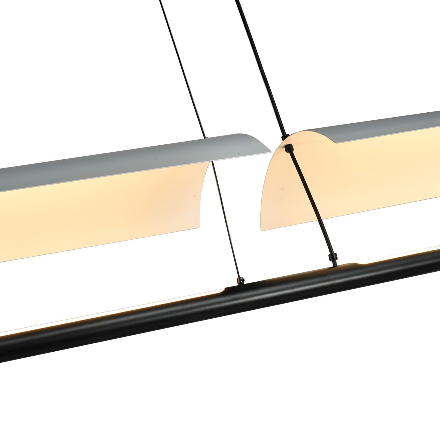 LQWELL® Modern Pendant Light LED 24W, Minimalist Industrial Pendant Lamp Vintage Hanging Lamp for Kitchen Living Room Bedroom Dining Room Cafes, Metal Chandelier Ceiling Lamp