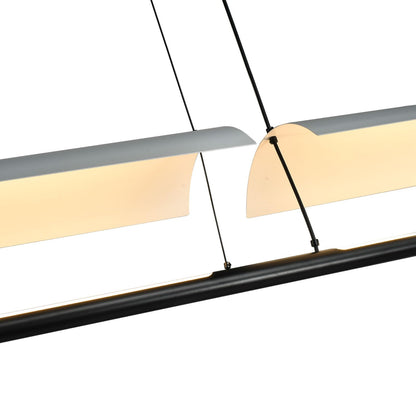 LQWELL® Modern Pendant Light LED 24W, Minimalist Industrial Pendant Lamp Vintage Hanging Lamp for Kitchen Living Room Bedroom Dining Room Cafes, Metal Chandelier Ceiling Lamp