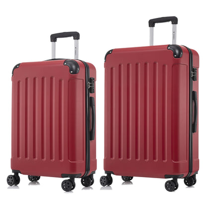 YONSLY® Premium Travel Suitcase TSA Lock, YKK Zipper Hardshell Suitcase Trolley Cabin Suitcase Rolling Suitcase Hand Luggage 4 Wheels (L-XL-Set)
