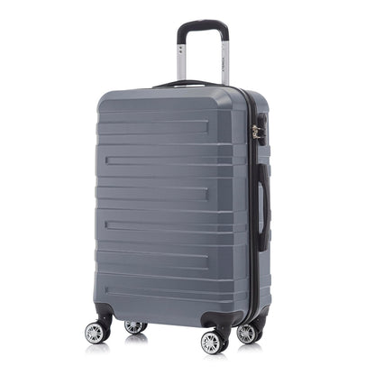 YONSLY® Travel Suitcase Trolley, Rolling Luggage Carry-on Set, Cabin Suitcase, Travel Suitcase with 4 360° Wheels, Combination Lock, Soft Rubber Handle, Hardside Travel Suitcase