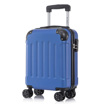 YONSLY® Suitcase, Trolley Travel Suitcase, Rolling Carry-on Luggage with 4 360° Wheels, ABS Hardshell, Security Lock, Soft Rubber Handle, 210D Lining