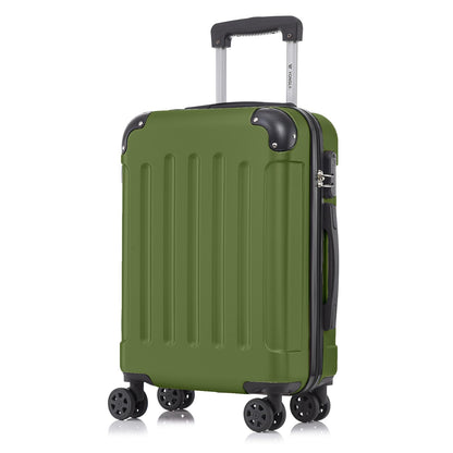YONSLY® Trolley Suitcase, Travel Suitcase, Carry-On Suitcase, Hardshell Suitcase with 4 360° Wheels, Combination Lock, Soft Rubber Handle for Travel, Camping