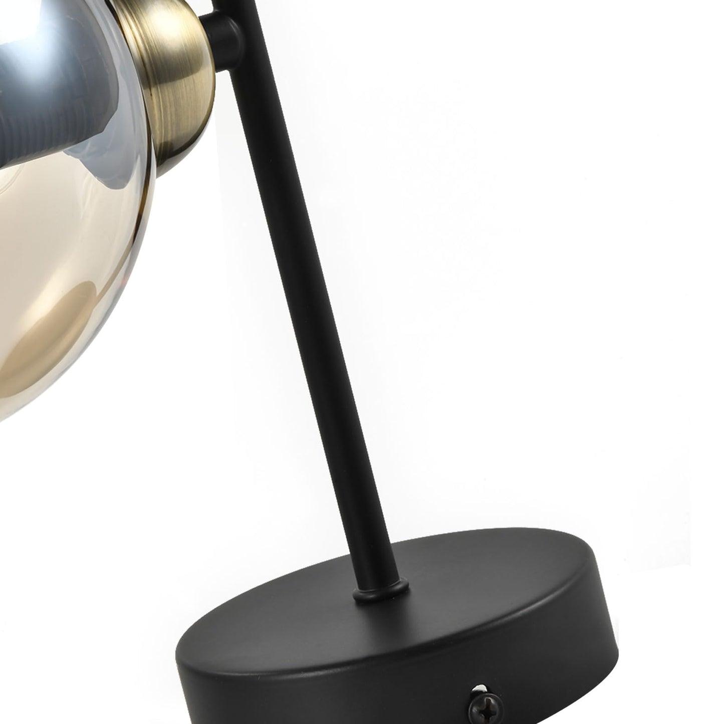 LQWELL® E14 Wall Light Spherical Glass Lampshade, Retro Indoor Wall Lamp 1-Bulb Wall Lighting Wall Spotlight for Bedroom Living Room Hotel Staircase, Matte Black Antique Green Cognac-Colored Glass Cover