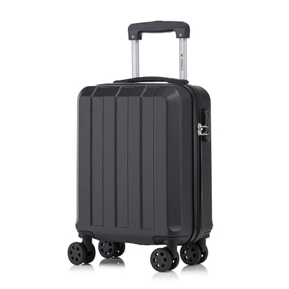 YONSLY® Trolley Suitcase, Travel Rolling Suitcase Cabin Luggage Hardside Suitcase with 4 360° Wheels, Combination Lock, Soft Rubber Handle