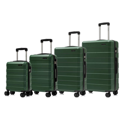 yonsly Trolley Reisekoffer Set, Rollkoffer Handgepäck, Kofferset, Gepäckset Travel Suitcase Hartschalenreisekoffer mit 4 Rollen 360°, Zahlenschloss, Weicher Gummigriff (4er Set, S,M,L&XL)
