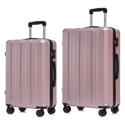YONSLY® Premium Luggage TSA Lock, YKK Zipper Hardshell Suitcase Trolley Cabin Bag Spinner Luggage Hand Luggage 4 Wheels (L-XL Set)