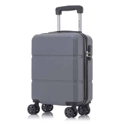 YONSLY® Trolley Travel Suitcase, Rolling Suitcase Carry-On with 4 360° Wheels, Hardshell Suitcase, Combination Lock, Soft Rubber Handle