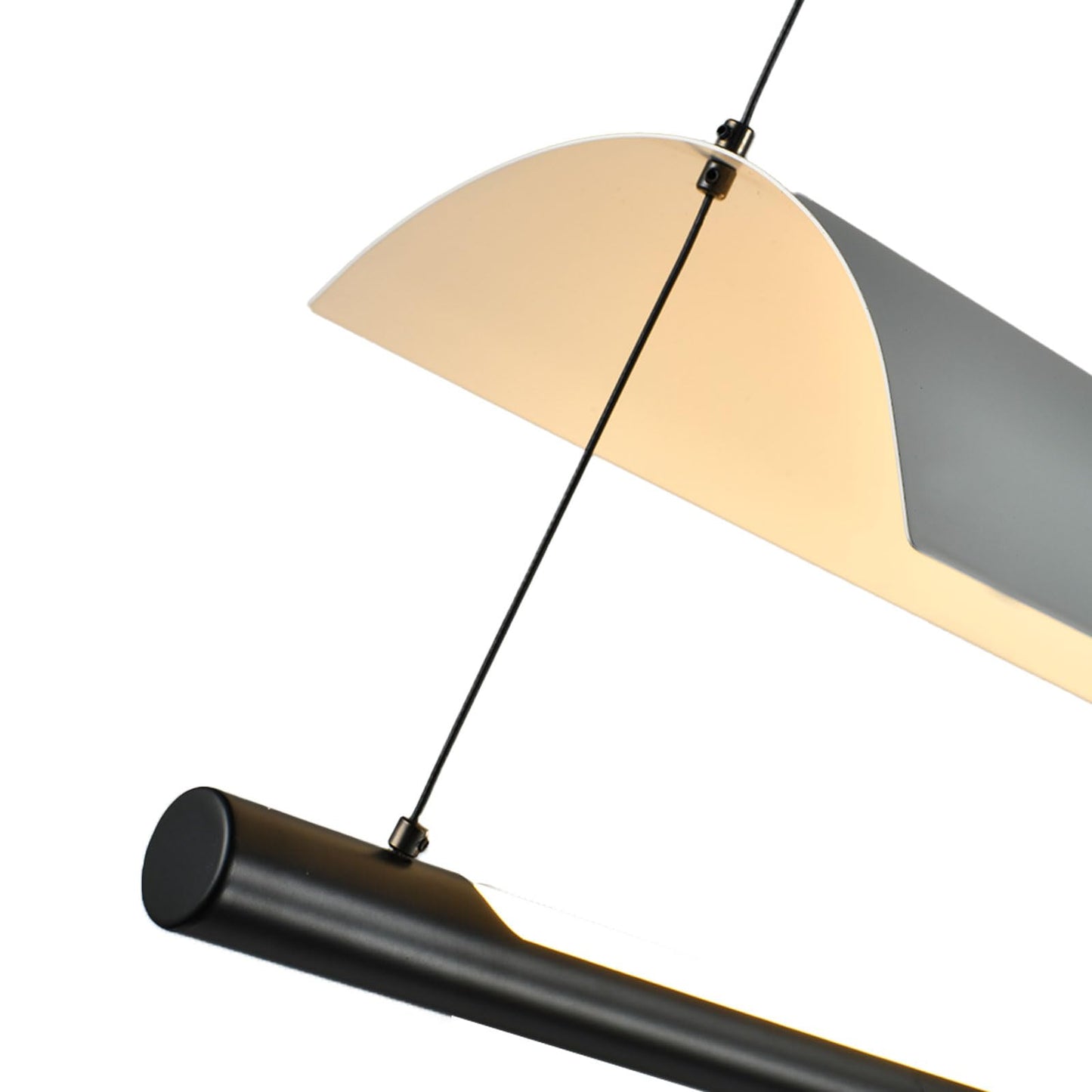 LQWELL® Modern Pendant Light LED 24W, Minimalist Industrial Pendant Lamp Vintage Hanging Lamp for Kitchen Living Room Bedroom Dining Room Cafes, Metal Chandelier Ceiling Lamp