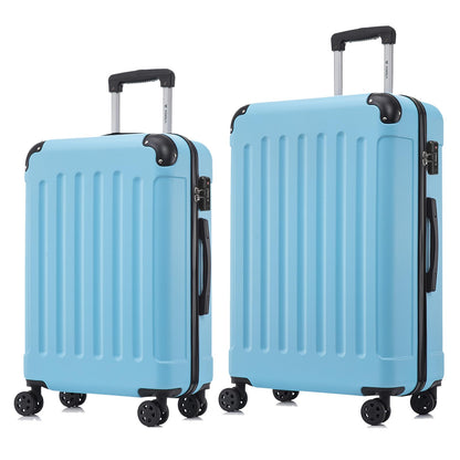YONSLY® Premium Travel Suitcase TSA Lock, YKK Zipper Hardshell Suitcase Trolley Cabin Suitcase Rolling Suitcase Hand Luggage 4 Wheels (L-XL-Set)