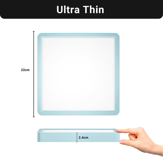LQWELL® Ceiling Light LED Ceiling Lamp, IP44 Waterproof Bathroom Lamp Square Flat 23W 6000K 2400LM Modern Simple Lamp Thin for Living Room Bathroom Bedroom Kitchen Balcony Basement Office, 300 * 25mm