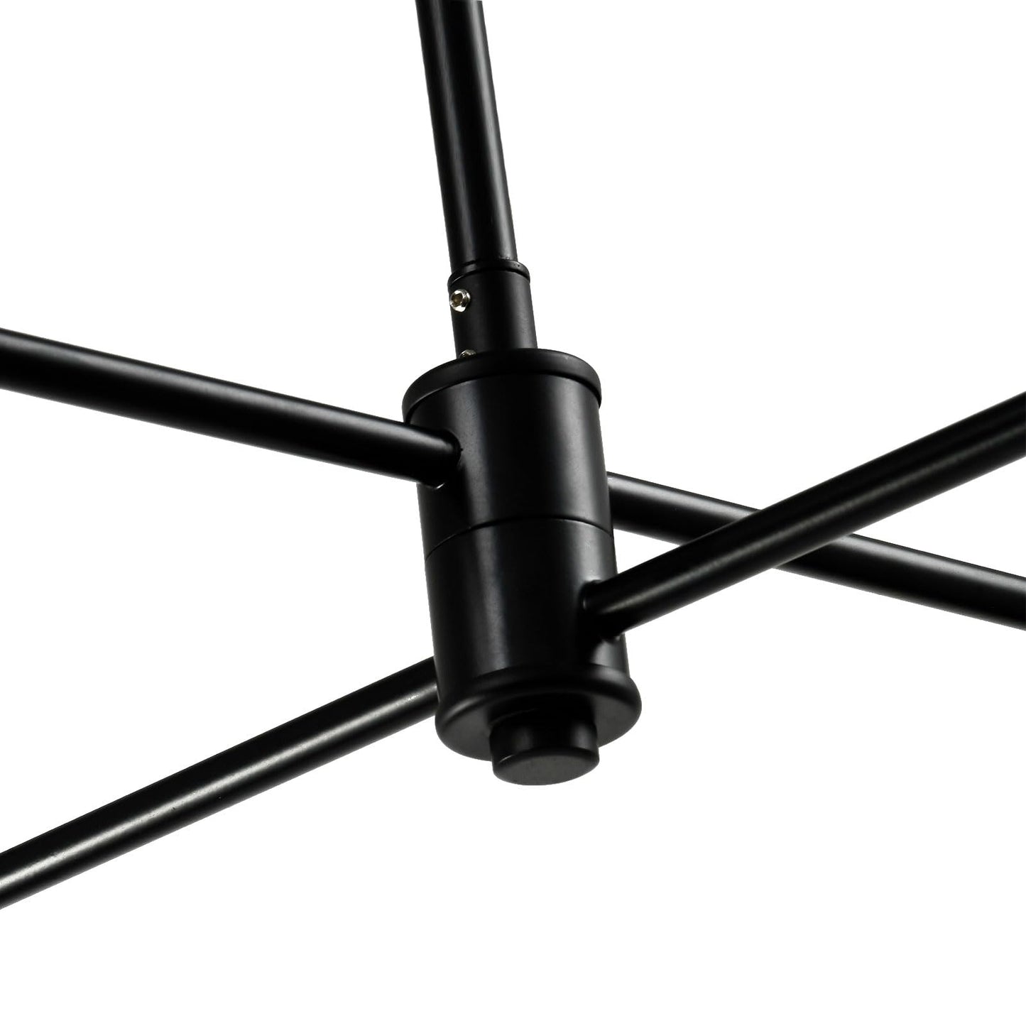 LQWELL® Chandelier 4-Light E14, Industrial Chandelier, Modern Pendant Light for Living Room Bedroom Dining Room Hallway Cafes Bar Studio, Metal Ceiling Lamp, Matte Black