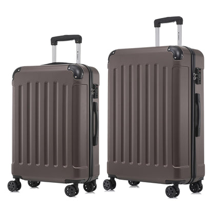 YONSLY® Premium Travel Suitcase TSA Lock, YKK Zipper Hardshell Suitcase Trolley Cabin Suitcase Rolling Suitcase Hand Luggage 4 Wheels (L-XL-Set)