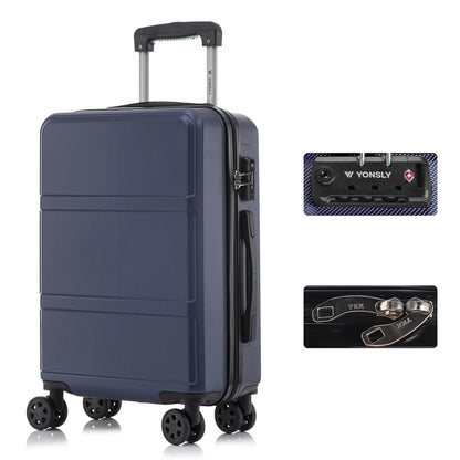 YONSLY® Premium Luggage TSA Lock, YKK Zipper Hardshell Suitcase Trolley Cabin Luggage Roller Suitcase Carry-on 4 Wheels