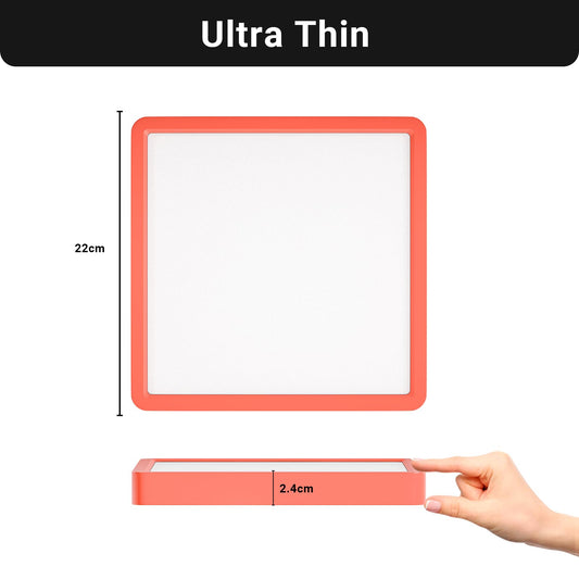 LQWELL® Ceiling Light LED Ceiling Lamp, IP44 Waterproof Bathroom Lamp Square Flat 23W 6000K 2400LM Modern Simple Lamp Thin for Living Room Bathroom Bedroom Kitchen Balcony Basement Office, 300 * 25mm