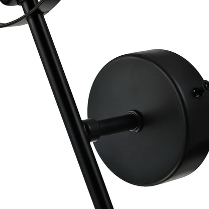 LQWELL® E14 Wall Light, Indoor Wall Lamp 1-Bulb Wall Lighting Wall Spot in Modern Industrial Style, for Bedroom Living Room Studio Hotel Staircase, Matte Black, Bulb Not Included