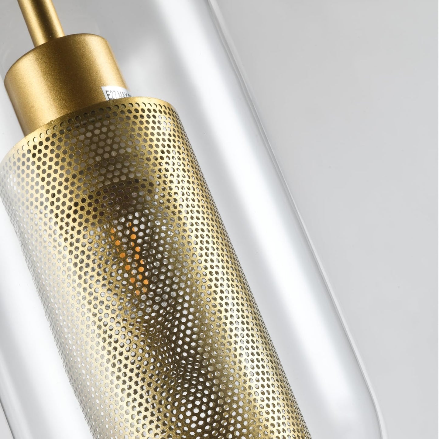 LQWELL® Pendelleuchte E27 Kugelglas Lampenschirm Hängeleuchte, Modern Pendellampe Hängelampe Industrielle Kugelglas Lampenschirm für Küche Wohnzimmer Schlafzimmer Esszimmer, Metall Deckenlampe, Gold