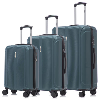 YONSLY® Suitcase Trolley Travel Suitcase Set, Roller Suitcase Carry-on, Luggage Set, Travel Bag Set with 4 360° Wheels, Hardshell Travel Suitcase, Combination Lock, Soft Rubber Handle (3-piece Set, M,L&XL)