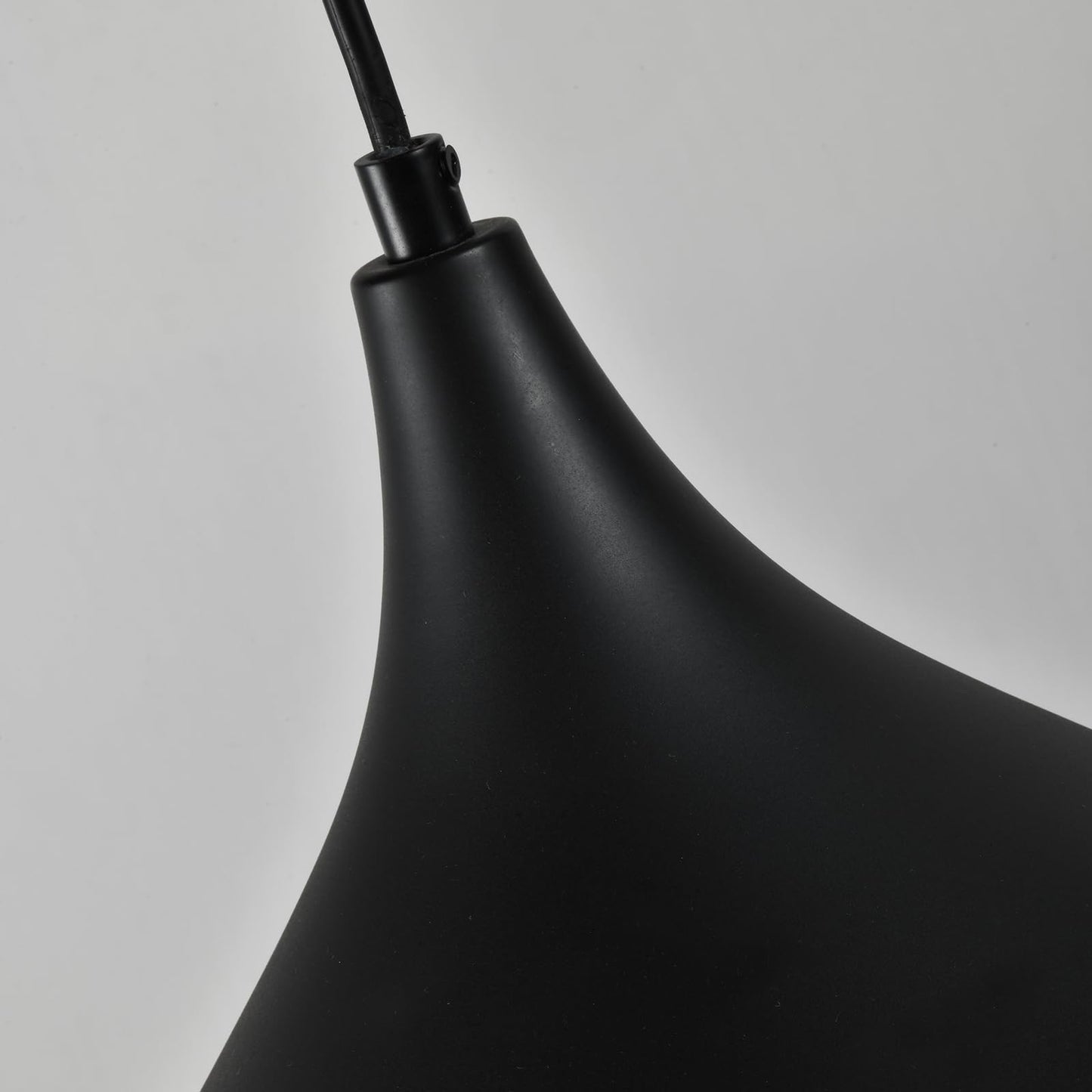 LQWELL® Modern Pendant Light E27, Minimalist Industrial Pendant Lamp Vintage Hanging Lamp for Kitchen Living Room Bedroom Dining Room Cafes, Metal Chandelier Ceiling Lamp, Black