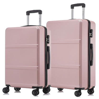 yonsly Trolley Reisekoffer Suitcase Set, Rollkoffer Handgepäck, Kofferset, Gepäckset Hartschalenreisekoffer mit 4 Rollen 360°, Zahlenschloss, Weicher Gummigriff (2er Set, L&XL)