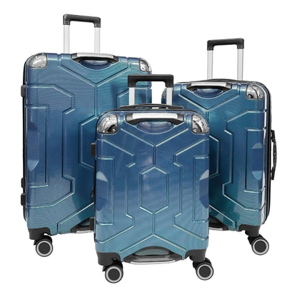 YONSLY® Koffer Suitcase Set, Trolley Reisekoffer, Rollkoffer Handgepäck mit 4 Rollen 360°, ABS Hartschalen, Sicherheitsschloss, Weicher Gummigriff, 210D-Futter (3er Set, M,L&XL)