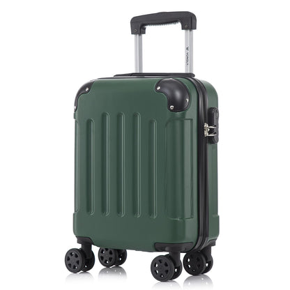 YONSLY® Suitcase, Trolley Travel Suitcase, Rolling Carry-on Luggage with 4 360° Wheels, ABS Hardshell, Security Lock, Soft Rubber Handle, 210D Lining
