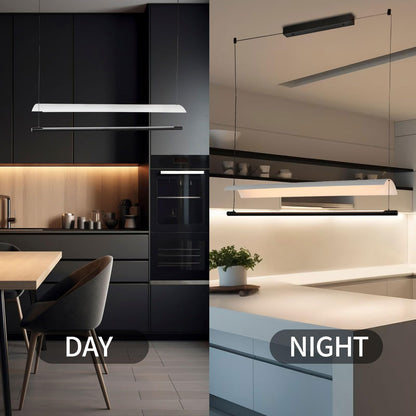 LQWELL® Modern Pendant Light LED 24W, Minimalist Industrial Pendant Lamp Vintage Hanging Lamp for Kitchen Living Room Bedroom Dining Room Cafes, Metal Chandelier Ceiling Lamp