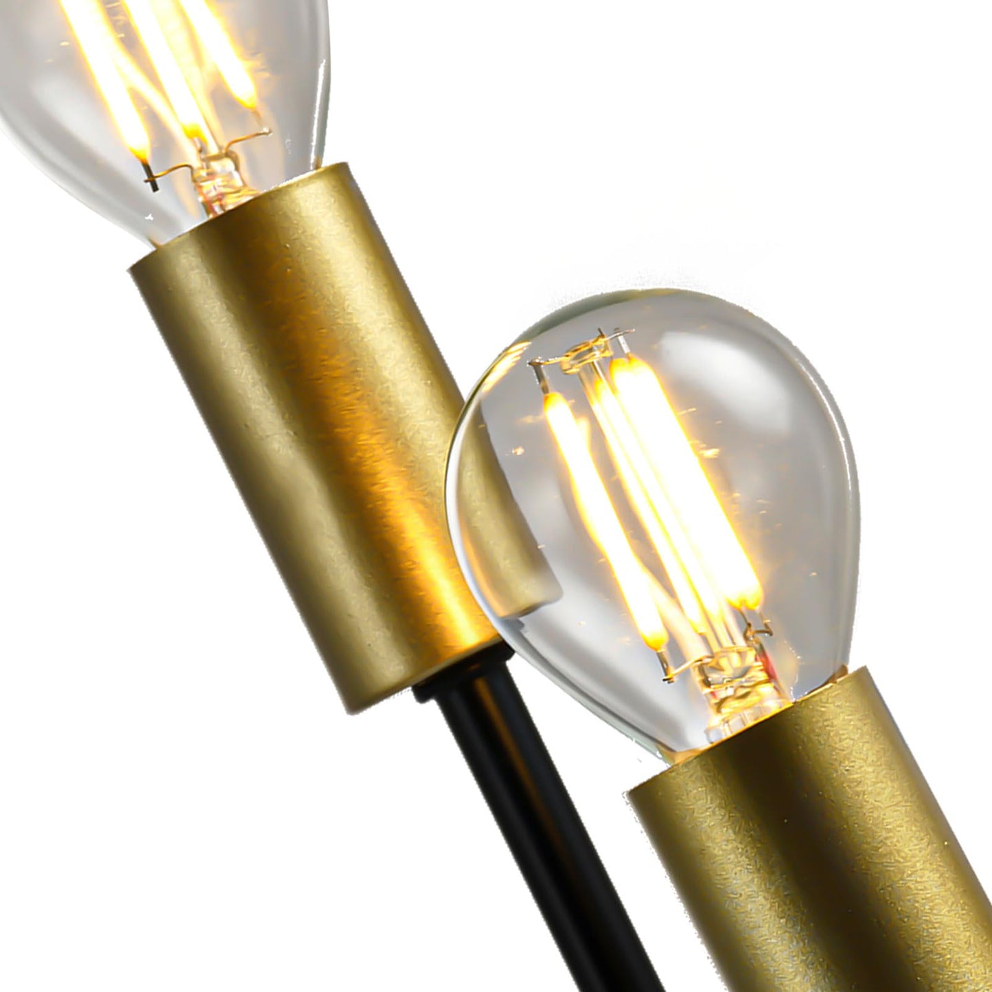 LQWELL® Table Lamp, Modern Minimalist Table Lamp Gold Black, E14 Bedside Lamp, Metal Desk Lamp Dining Table Lamp for Bedroom Living Room, 2-Light, Max 60W, Bulb Not Included