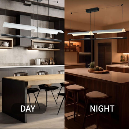 LQWELL® Modern Pendant Light LED 24W, Minimalist Industrial Pendant Lamp Vintage Hanging Lamp for Kitchen Living Room Bedroom Dining Room Cafes, Metal Chandelier Ceiling Lamp