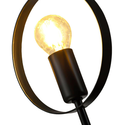 LQWELL® E14 Wall Light, Indoor Wall Lamp 1-Bulb Wall Lighting Wall Spot in Modern Industrial Style, for Bedroom Living Room Studio Hotel Staircase, Matte Black, Bulb Not Included