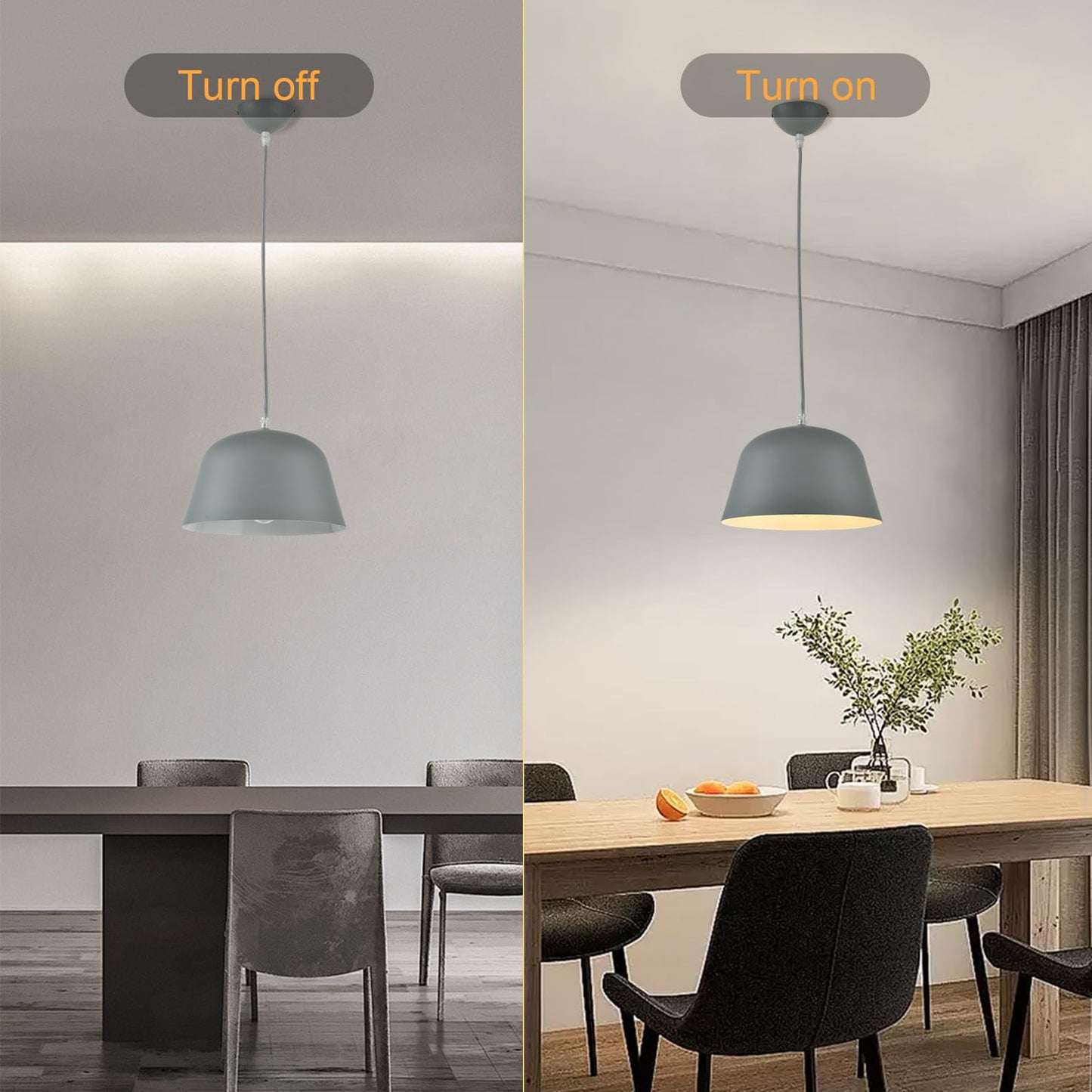 LQWELL® Modern Pendelleuchte Hängeleuchte E27, Minimalist Industrie Pendellampe Vintage Hängelampe für Küche Wohnzimmer Schlafzimmer Esszimmer Cafés, Aluminium Kronleuchter Deckenlampe