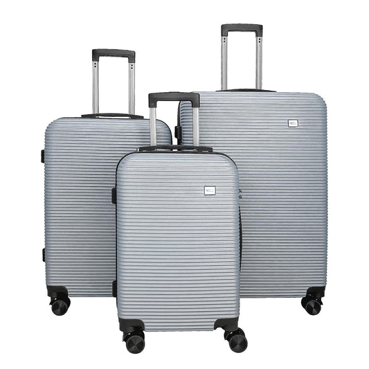 YONSLY® Koffer Suitcase Set, Trolley Reisekoffer, Rollkoffer Handgepäck mit 4 Rollen 360°, ABS Hartschalen, Sicherheitsschloss, Weicher Gummigriff, 210D-Futter (3er Set, M,L&XL)