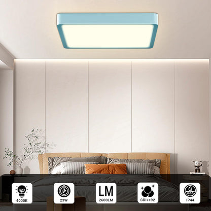 LQWELL® Ceiling Light LED Ceiling Lamp, IP44 Waterproof Bathroom Lamp Square Flat 23W 4000K 2400LM Modern Simple Lamp Thin for Living Room Bathroom Bedroom Kitchen Balcony Basement Office, 300 * 25mm