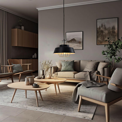 LQWELL® Modern Pendelleuchte Hängeleuchte E27, Minimalist Industrie Pendellampe Vintage Hängelampe für Küche Wohnzimmer Schlafzimmer Esszimmer Cafés, Metall Kronleuchter Deckenlampe