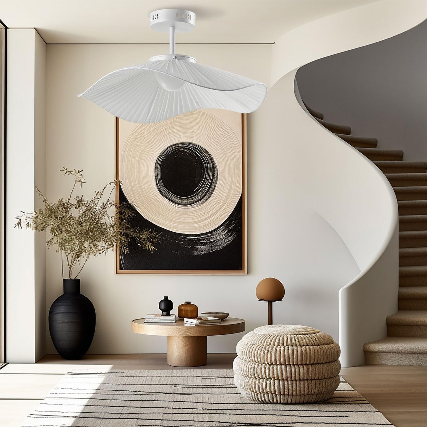 LQWELL® Modern Pendant Light Hanging Lamp LED 12W, Minimalist Industrial Pendant Lamp Vintage Hanging Lamp for Kitchen Living Room Bedroom Dining Room Cafes, Metal Chandelier Ceiling Lamp