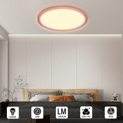 LQWELL® Ceiling Light LED Ceiling Lamp, IP44 Waterproof Bathroom Lamp Round Flat 23W 3000K 2400LM Modern Simple Lamp Thin for Living Room Bathroom Bedroom Kitchen Balcony Basement Office, 300 * 25mm