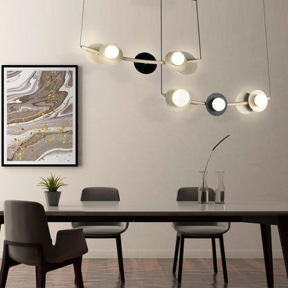 LQWELL® Chandelier LED 45W, Industrial Chandelier, Modern Pendant Light Hanging Lamp Metal Ceiling Light for Living Room Bedroom Dining Room Hallway Cafes Bar Studio
