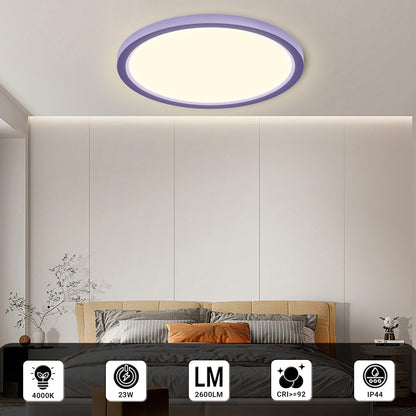 LQWELL® Ceiling Light LED Ceiling Lamp, IP44 Waterproof Bathroom Lamp Round Flat 23W 4000K 2400LM Modern Simple Lamp Thin for Living Room Bathroom Bedroom Kitchen Balcony Basement Office, 300 * 25mm