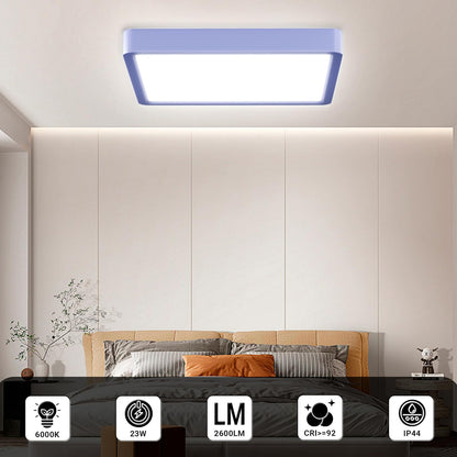 LQWELL® Ceiling Light LED Ceiling Lamp, IP44 Waterproof Bathroom Lamp Square Flat 23W 6000K 2400LM Modern Simple Lamp Thin for Living Room Bathroom Bedroom Kitchen Balcony Basement Office, 300 * 25mm