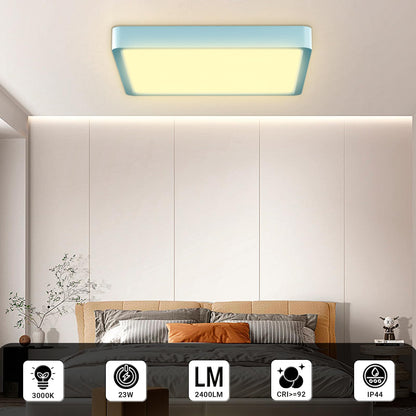 LQWELL® Ceiling Light LED Ceiling Lamp, IP44 Waterproof Bathroom Lamp Square Flat 23W 3000K 2400LM Modern Simple Lamp Thin for Living Room Bathroom Bedroom Kitchen Balcony Basement Office, 300 * 25mm