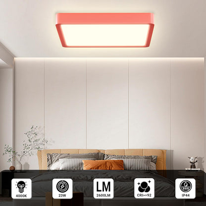LQWELL® Ceiling Light LED Ceiling Lamp, IP44 Waterproof Bathroom Lamp Square Flat 23W 4000K 2400LM Modern Simple Lamp Thin for Living Room Bathroom Bedroom Kitchen Balcony Basement Office, 300 * 25mm