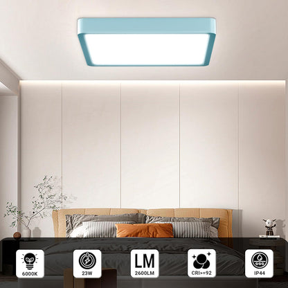 LQWELL® Ceiling Light LED Ceiling Lamp, IP44 Waterproof Bathroom Lamp Square Flat 23W 6000K 2400LM Modern Simple Lamp Thin for Living Room Bathroom Bedroom Kitchen Balcony Basement Office, 300 * 25mm