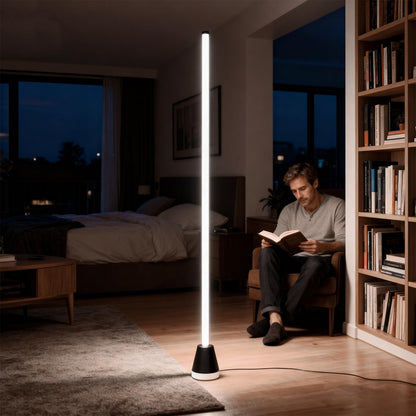 LQWELL® RGBIC LED Floor Lamp Dimmable, 150cm Corner Lamp with Remote Control and APP, 16 Million Colors Smart Standing Lamp with DIY and Music Mode, Timing Function for Living Room, Bedroom, Party