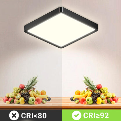 LQWELL® Ceiling Light LED Ceiling Lamp, IP44 Waterproof Bathroom Lamp Square Flat 23W 4000K 2400LM Modern Simple Lamp Thin for Living Room Bathroom Bedroom Kitchen Balcony Basement Office, 300 * 25mm