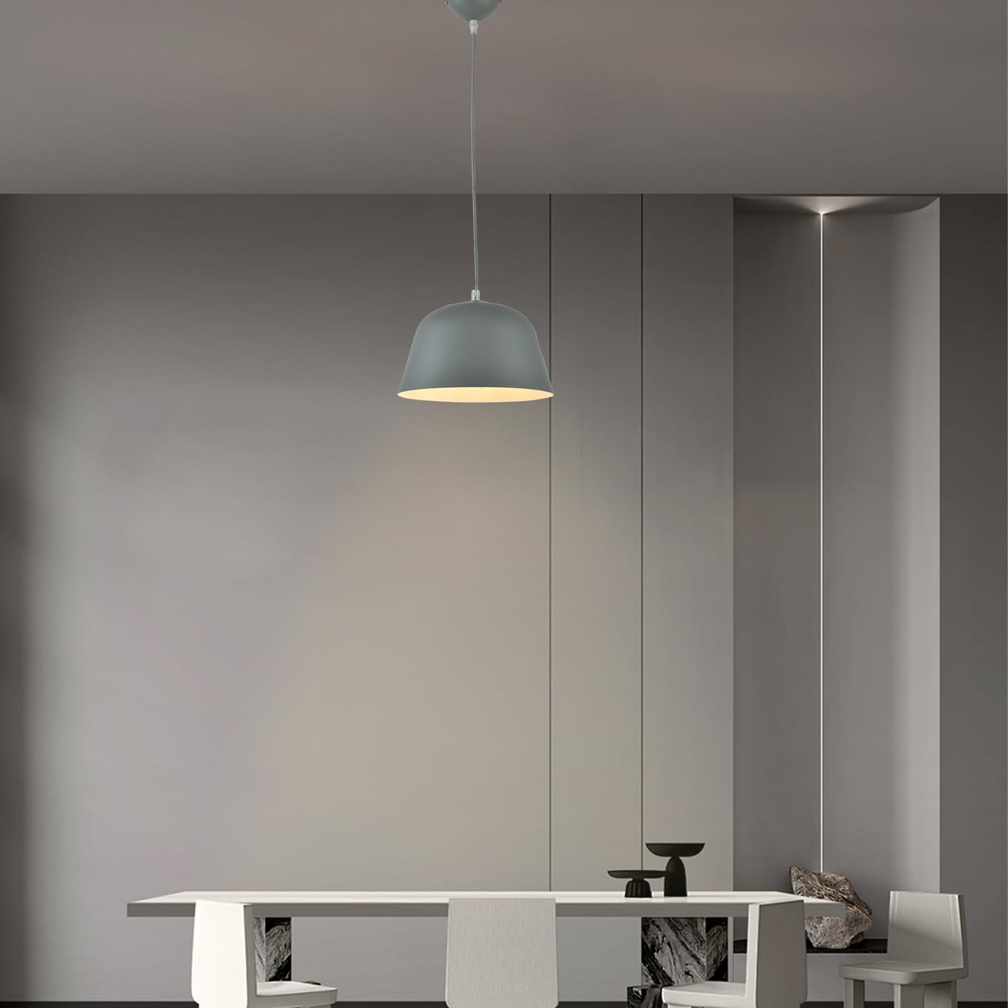 LQWELL® Modern Pendelleuchte Hängeleuchte E27, Minimalist Industrie Pendellampe Vintage Hängelampe für Küche Wohnzimmer Schlafzimmer Esszimmer Cafés, Aluminium Kronleuchter Deckenlampe