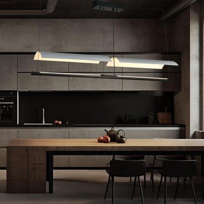 LQWELL® Modern Pendant Light LED 24W, Minimalist Industrial Pendant Lamp Vintage Hanging Lamp for Kitchen Living Room Bedroom Dining Room Cafes, Metal Chandelier Ceiling Lamp