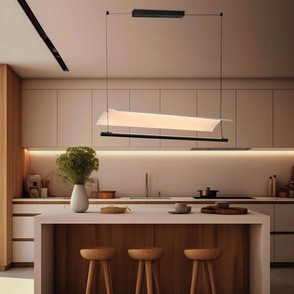 LQWELL® Modern Pendant Light LED 24W, Minimalist Industrial Pendant Lamp Vintage Hanging Lamp for Kitchen Living Room Bedroom Dining Room Cafes, Metal Chandelier Ceiling Lamp