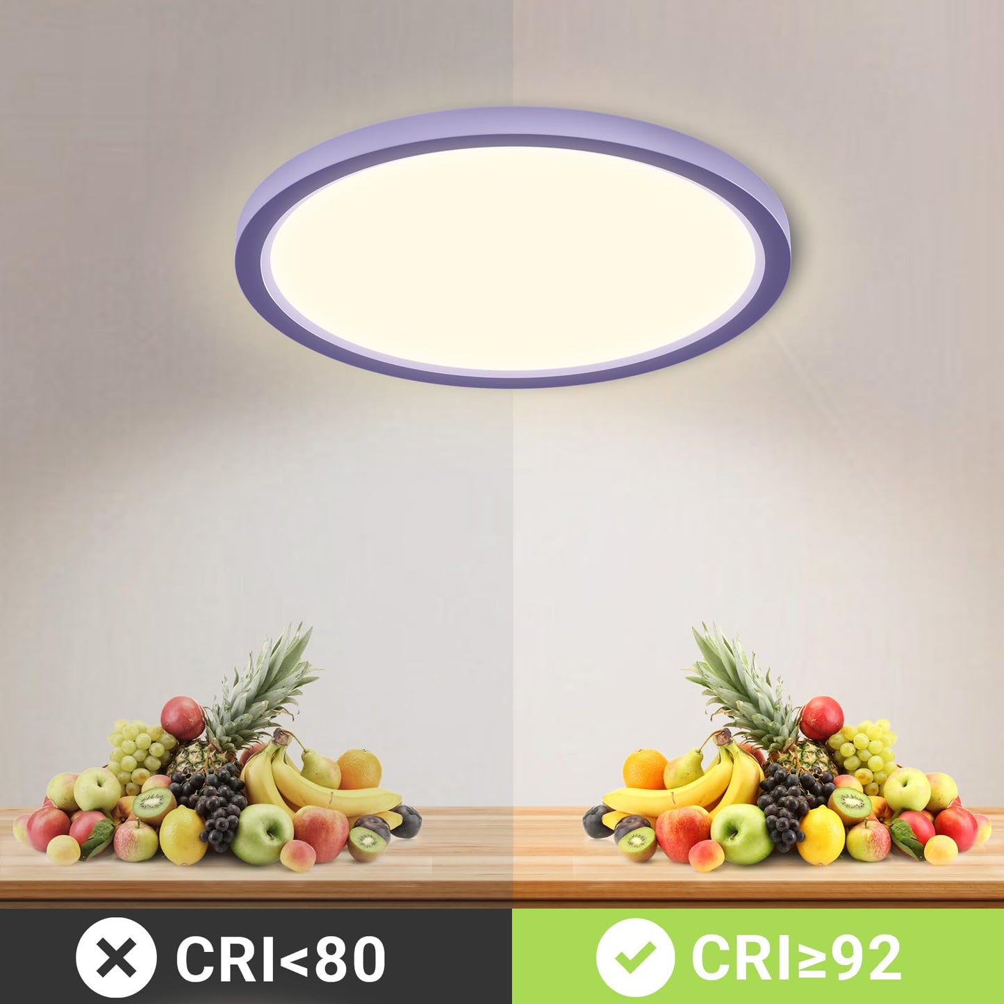 LQWELL® Ceiling Light LED Ceiling Lamp, IP44 Waterproof Bathroom Lamp Round Flat 23W 4000K 2400LM Modern Simple Lamp Thin for Living Room Bathroom Bedroom Kitchen Balcony Basement Office, 300 * 25mm