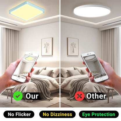 LQWELL® Ceiling Light LED Ceiling Lamp, IP44 Waterproof Bathroom Lamp Square Flat 23W 3000K 2400LM Modern Simple Lamp Thin for Living Room Bathroom Bedroom Kitchen Balcony Basement Office, 300 * 25mm