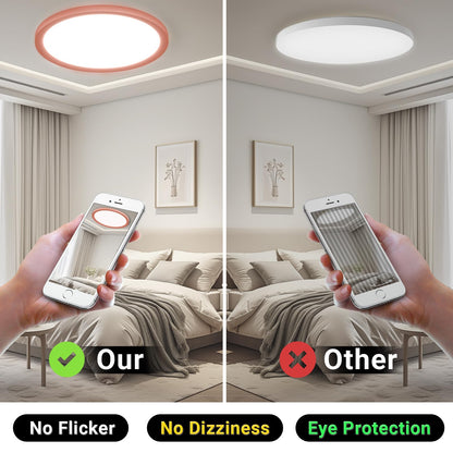 LQWELL® Ceiling Light LED Ceiling Lamp, IP44 Waterproof Bathroom Lamp Round Flat 23W 6000K 2400LM Modern Simple Lamp Thin for Living Room Bathroom Bedroom Kitchen Balcony Basement Office, 300 * 25mm
