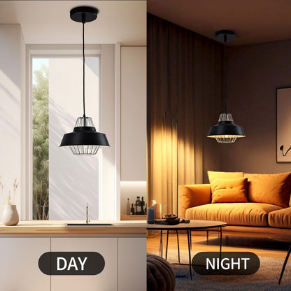 LQWELL® Modern Pendelleuchte Hängeleuchte E27, Minimalist Industrie Pendellampe Vintage Hängelampe für Küche Wohnzimmer Schlafzimmer Esszimmer Cafés, Metall Kronleuchter Deckenlampe
